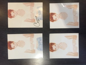 Celine Dion cards from the international fan club. 